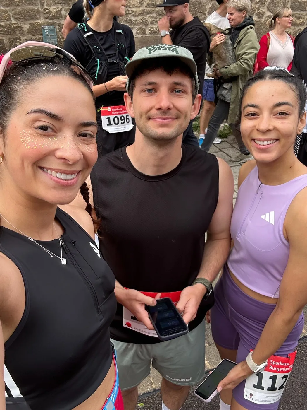 Wir drei aus dem Gründungsteam beim Lauf-Event